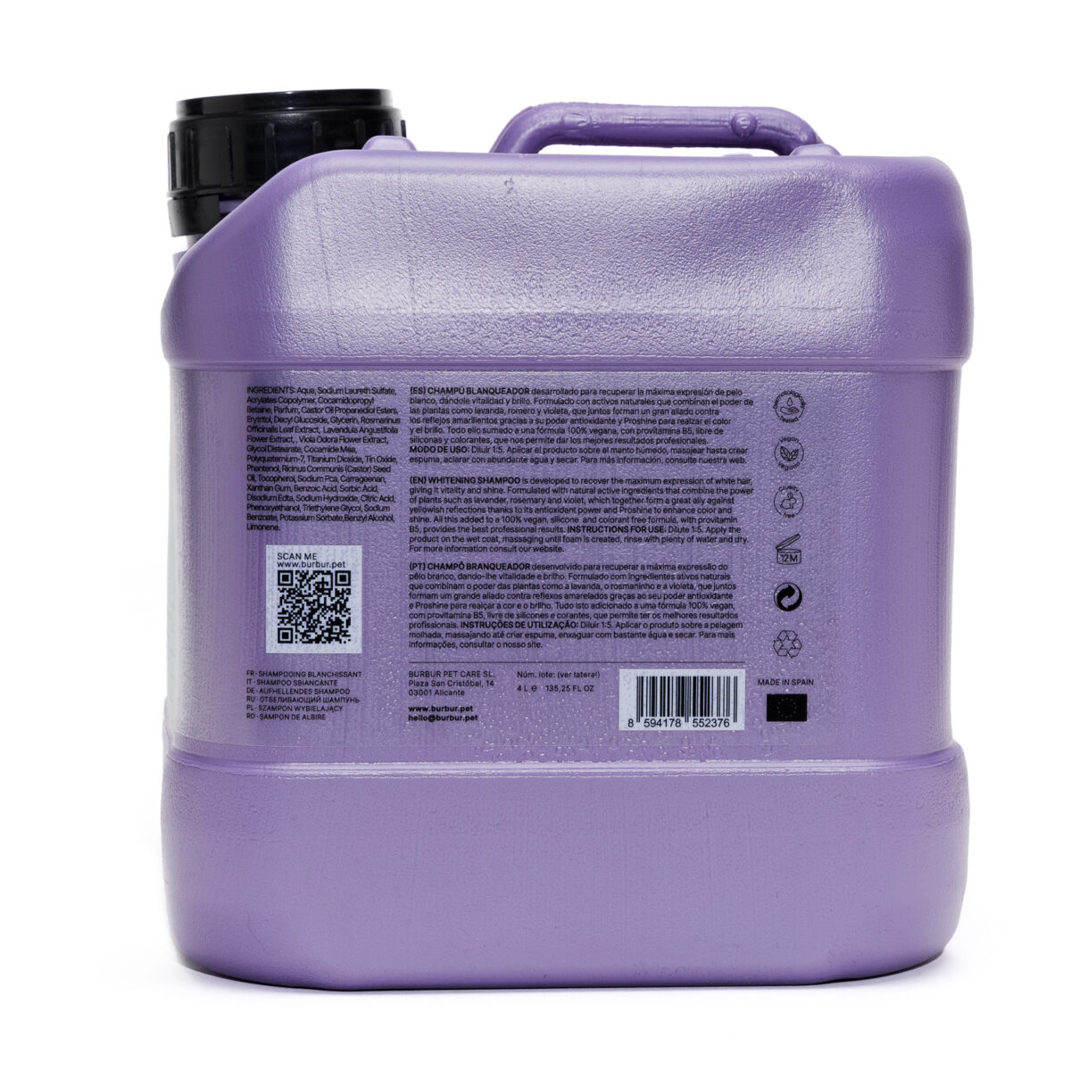 Bieliaci šampón Burbur Pro 4L